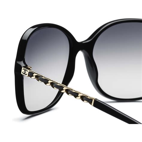 chanel 5207 501 3c sunglasses|Square Sunglasses Acetate & Lambskin Black..